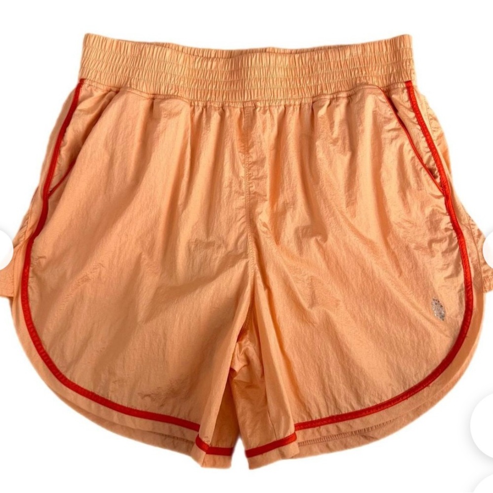 FP Movement by Free People Peach Athletic Shorts with Red Trim